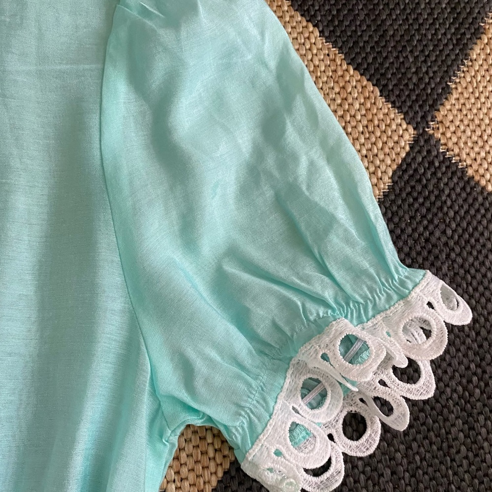 Tuckernuck Mint Green Lace-Trim Mini Dress - Picture 7 of 11